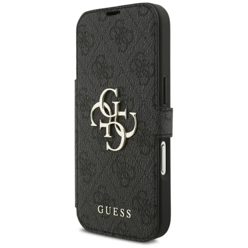 iPhone 18 Pro / iPhone 17 Pro čierne knižkové puzdro Guess Book 4G Metal Logo - 2