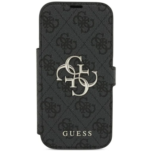  iPhone 18 Pro / iPhone 17 Pro fekete Guess Book 4G Metal Logo könyvtok - 3
