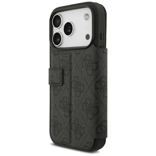 iPhone 18 Pro / iPhone 17 Pro čierne knižkové puzdro Guess Book 4G Metal Logo - 5
