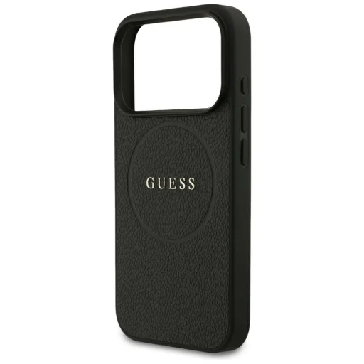 iPhone 18 Pro / iPhone 17 Pro čierny Guess Grained Gold Ring MagSafe pevný kryt - 6