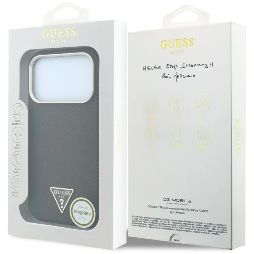  iPhone 18 Pro Max / 17 Pro Max barna Guess Kevlar Triangle Logo MagSafe védőtok - 8