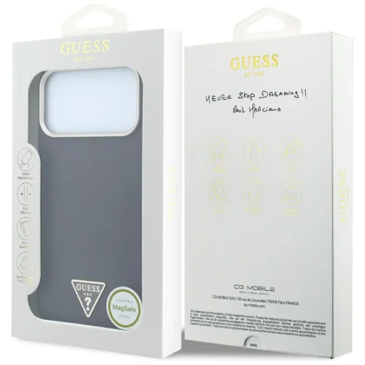  iPhone 18 Pro Max / 17 Pro Max bordó Guess Kevlar Triangle Logo MagSafe tok - 8