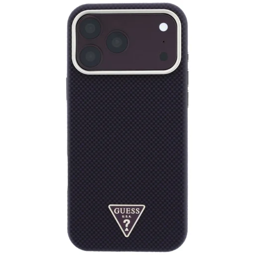 iPhone 18 Pro Max / 17 Pro Max bordové puzdro Guess Kevlar Triangle Logo MagSafe - 3