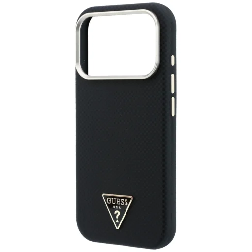 iPhone 18 Pro / 17 Pro čierny Guess Kevlar Triangle Logo MagSafe ochranný kryt - 6