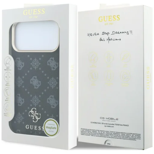  iPhone 18 Pro Max / 17 Pro Max fekete Guess Peony 4G Small Logo MagSafe védőtok - 8