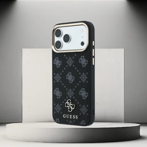 Apple iPhone 18 Pro / 17 Pro čierny Guess Peony 4G Small Logo MagSafe kryt - 11
