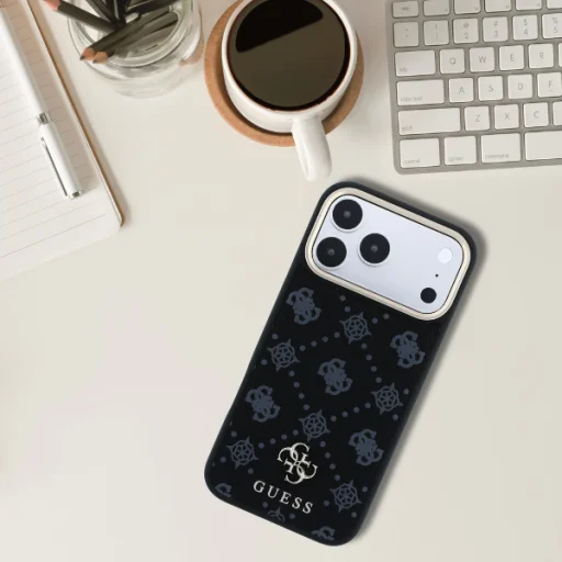 Apple iPhone 18 Pro / 17 Pro čierny Guess Peony 4G Small Logo MagSafe kryt - 12