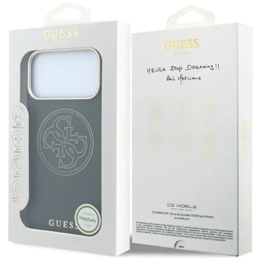 iPhone 18 Pro Max / 17 Pro Max čierne puzdro Guess Perforated 4G MagSafe - 8