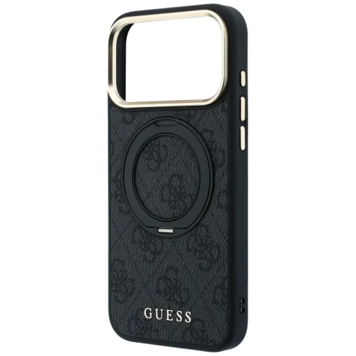iPhone 18 Pro Max / 17 Pro Max čierny kryt Guess Ring Stand 360 4G Classic Logo MagSafe - 6