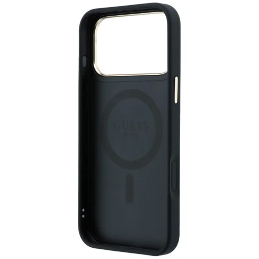 iPhone 18 Pro Max / 17 Pro Max čierny kryt Guess Ring Stand 360 4G Classic Logo MagSafe - 7