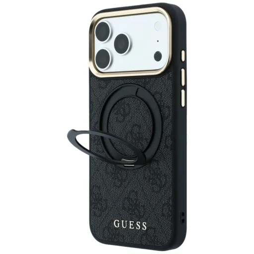 iPhone 18 Pro Max / 17 Pro Max čierny kryt Guess Ring Stand 360 4G Classic Logo MagSafe - 2