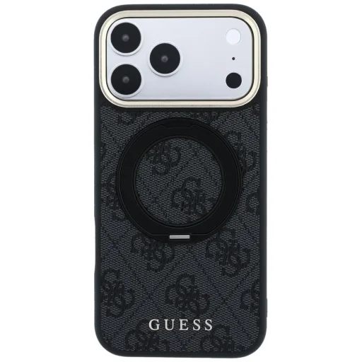 iPhone 18 Pro Max / 17 Pro Max čierny kryt Guess Ring Stand 360 4G Classic Logo MagSafe - 3