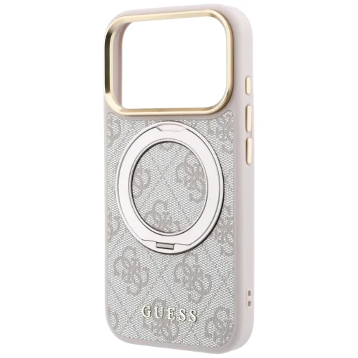 iPhone 18 Pro Max / 17 Pro Max ružové puzdro Guess Ring Stand 360 4G Classic Logo MagSafe - 6