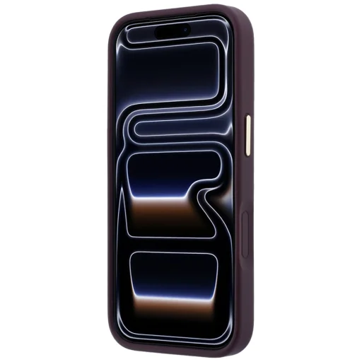 iPhone 18 Pro / 17 Pro bordové Guess Saffiano Peony & Ring MagSafe ochranné puzdro - 5
