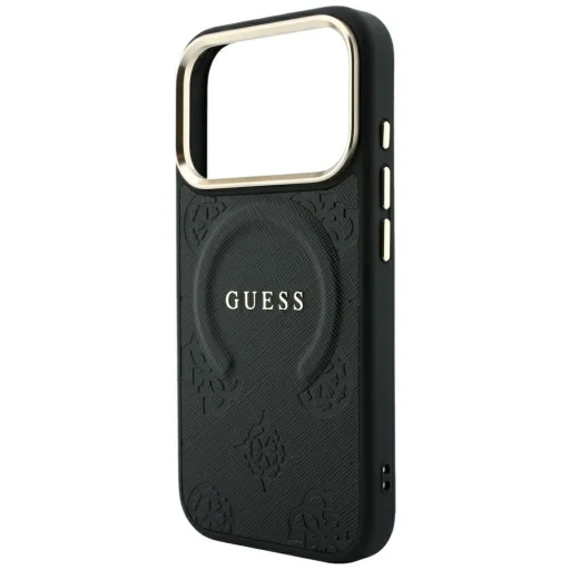 Čierne ochranné puzdro Guess Saffiano Peony & Ring MagSafe pre iPhone 18 Pro / iPhone 17 Pro - 6