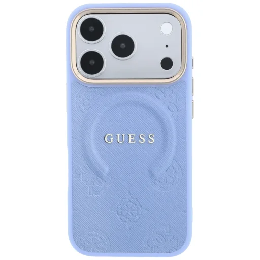 Guess Saffiano Peony & Ring MagSafe tok iPhone 18 Pro / 17 Pro készülékhez, világoskék - 3