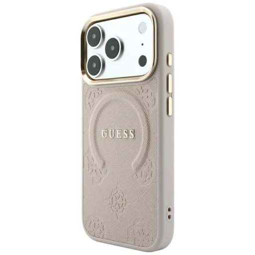 Guess Saffiano Peony & Ring MagSafe tok iPhone 18 Pro / 17 Pro készülékhez, rózsaszín - 2