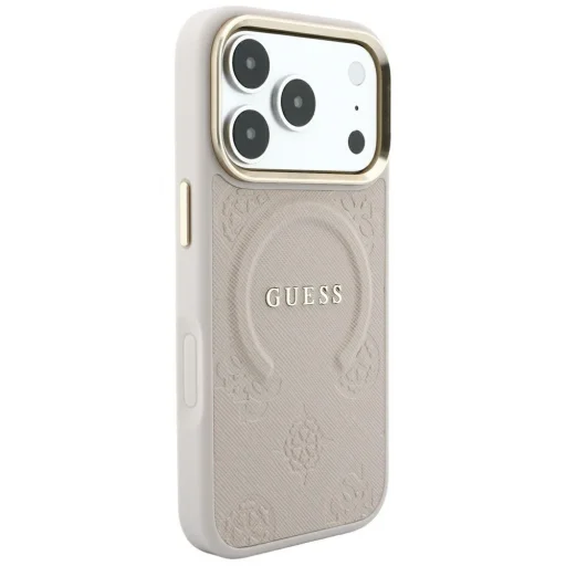 Guess Saffiano Peony & Ring MagSafe tok iPhone 18 Pro / 17 Pro készülékhez, rózsaszín - 4