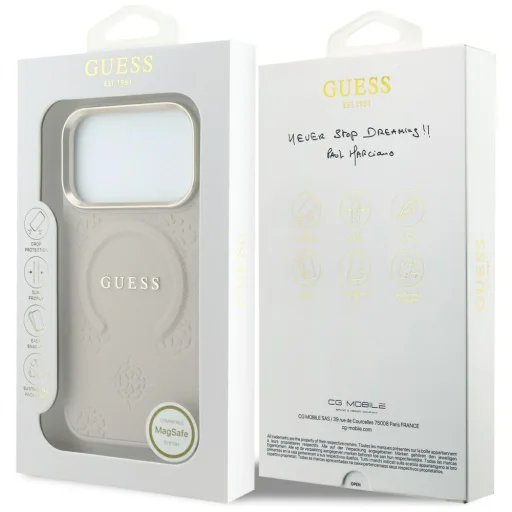 Guess Saffiano Peony & Ring MagSafe tok iPhone 18 Pro / 17 Pro készülékhez, rózsaszín - 8