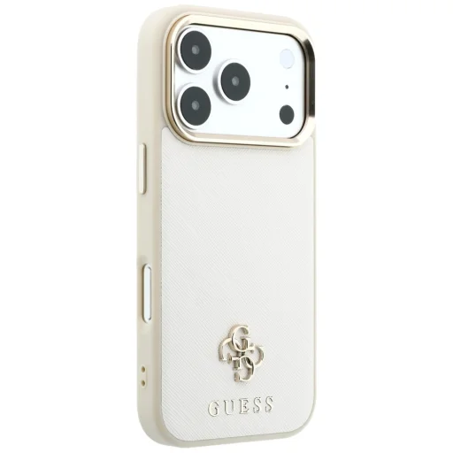 Apple iPhone 18 Pro Max / 17 Pro Max béžový Guess Saffiano Small 4G & Classic Logo MagSafe pevný kryt - 4