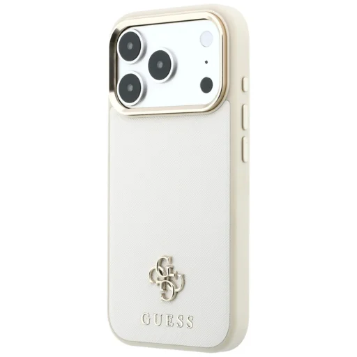 Apple iPhone 18 Pro Max / 17 Pro Max béžový Guess Saffiano Small 4G & Classic Logo MagSafe pevný kryt - 2