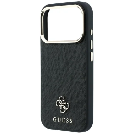  iPhone 18 Pro Max / 17 Pro Max fekete Guess Saffiano Small 4G & Classic Logo MagSafe keménytok - 6