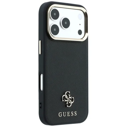 iPhone 18 Pro Max / 17 Pro Max čierny Guess Saffiano Small 4G & Classic Logo MagSafe pevný kryt - 2