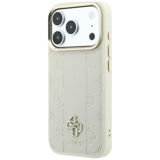 Guess Stripe Peony 4G Logo MagSafe védőtok iPhone 18 Pro / iPhone 17 Pro készülékhez, bézs - 2