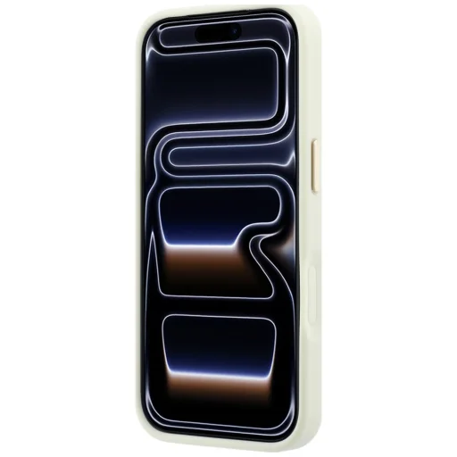 Guess Stripe Peony 4G Logo MagSafe védőtok iPhone 18 Pro / iPhone 17 Pro készülékhez, bézs - 5