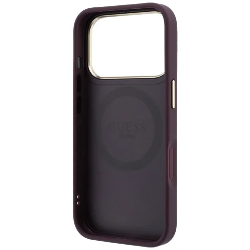 Guess Stripe Peony 4G Logo MagSafe védőtok iPhone 18 Pro / 17 Pro készülékhez, bordó - 7