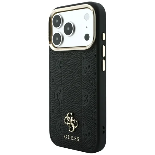 iPhone 18 Pro / iPhone 17 Pro čierne puzdro Guess Stripe Peony 4G Logo MagSafe - 2