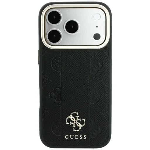 iPhone 18 Pro / iPhone 17 Pro čierne puzdro Guess Stripe Peony 4G Logo MagSafe - 3