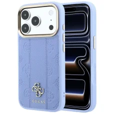  Apple iPhone 18 Pro Max / 17 Pro Max világoskék Guess Stripe Peony 4G Logo MagSafe tok