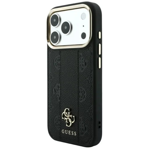 iPhone 18 Pro / iPhone 17 Pro čierne puzdro Guess Stripe Peony 4G Logo MagSafe - 2