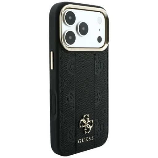 iPhone 18 Pro / iPhone 17 Pro čierne puzdro Guess Stripe Peony 4G Logo MagSafe - 4