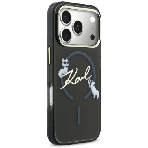 Čierne puzdro Karl Lagerfeld Script Logo MagSafe pre iPhone 18 Pro / 17 Pro - 4