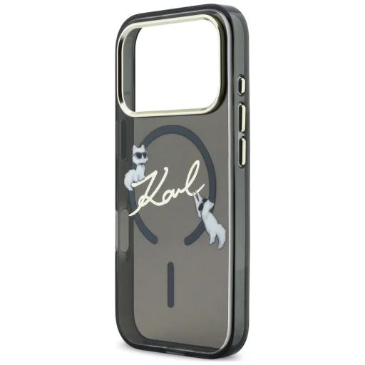  iPhone 18 Pro / 17 Pro fekete Karl Lagerfeld Script Logo MagSafe tok - 6