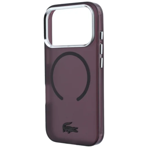  Apple iPhone 18 Pro Max / 17 Pro Max bordó Lacoste IML Frosted MagSafe keménytok - 6