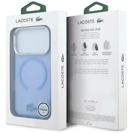 Apple iPhone 18 Pro Max / 17 Pro Max modré Lacoste IML matné MagSafe puzdro - 8