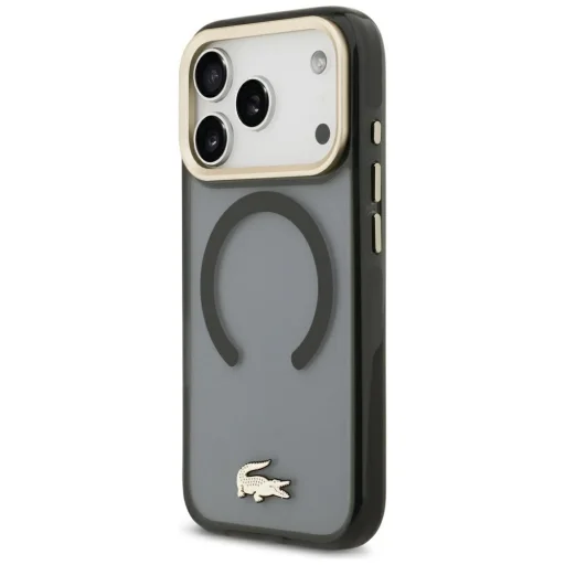 iPhone 18 Pro / 17 Pro čierne puzdro Lacoste Shockproof IML Gold Logo MagSafe - 2