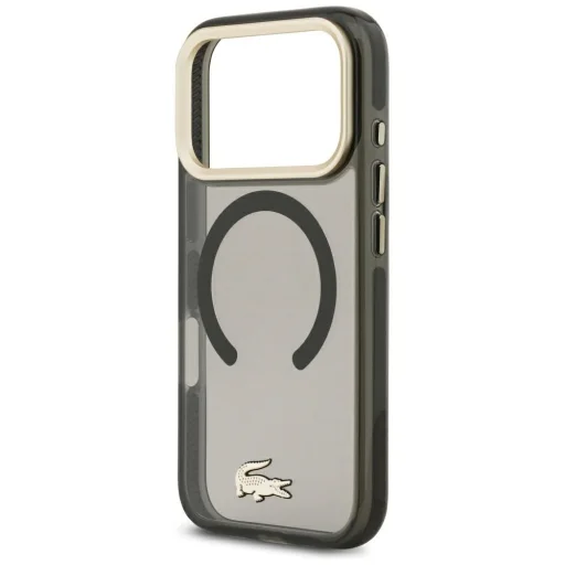 iPhone 18 Pro / 17 Pro čierne puzdro Lacoste Shockproof IML Gold Logo MagSafe - 6