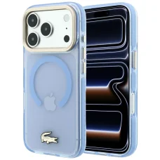 iPhone 18 Pro Max / 17 Pro Max modrý Lacoste IML nárazuvzdorný kryt so zlatým logom MagSafe