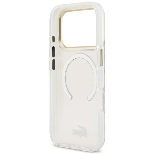  iPhone 18 Pro / 17 Pro Lacoste ütésálló IML Gold Logo MagSafe átlátszó tok - 7