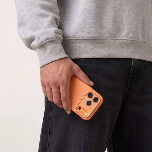 Apple iPhone 17 Pro / 18 Pro kozmicky oranžové Tech-Protect Uniq MagSafe CC silikónové puzdro - 6