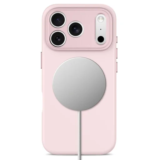 Apple iPhone 17 Pro / 18 Pro svetloružový Tech-Protect Uniq MagSafe CC silikónový kryt - 4