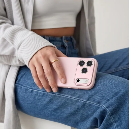 Apple iPhone 17 Pro / 18 Pro svetloružový Tech-Protect Uniq MagSafe CC silikónový kryt - 6