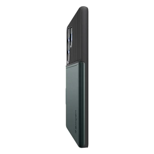 Samsung Galaxy S25 Ultra tmavozelené puzdro Spigen Slim Armor CS - 9