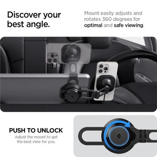 Spigen Tesla OneTap Pro 3 bezdrôtová autonabíjačka s uchytením na displej - 15
