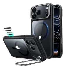 Apple iPhone 17 Pro / 18 Pro ESR Classic Hybrid Kickstand MagSafe priehľadné/čierne puzdro