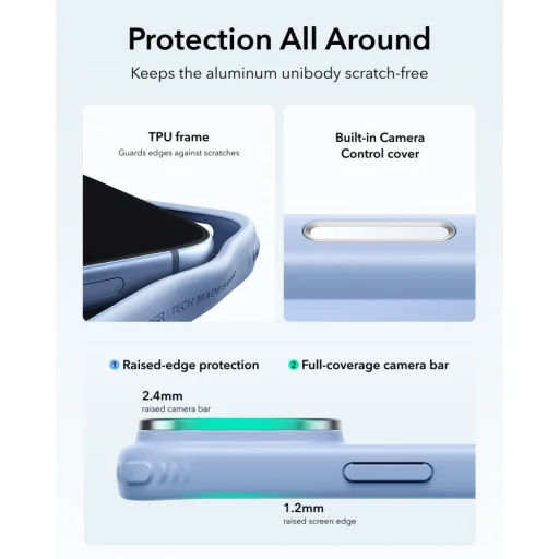 iPhone 17 Pro Max / 18 Pro Max matný svetlomodrý ESR Classic Hybrid Kickstand MagSafe zadný kryt - 5